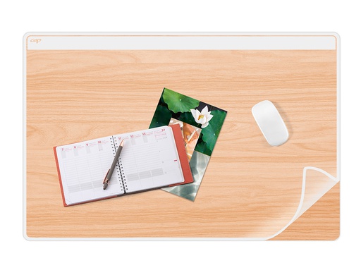 [1008001021] VADE DE SOBREMESA CEP SILVA BAMBU CON SOLAPA TRANSPARENTE 585X385X2 MM