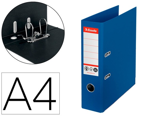 [627565] ARCHIVADOR DE PALANCA ESSELTE N 1 CO2 NEUTRAL DIN A4 CARTON FORRADO LOMO 75 MM AZUL VIVIDA