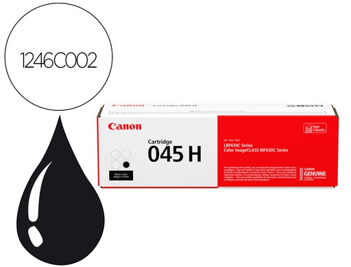 [1246C002] TONER CANON 045 H I-SENSYS LBP611 / LBP613 NEGRO 2800 PAGINAS