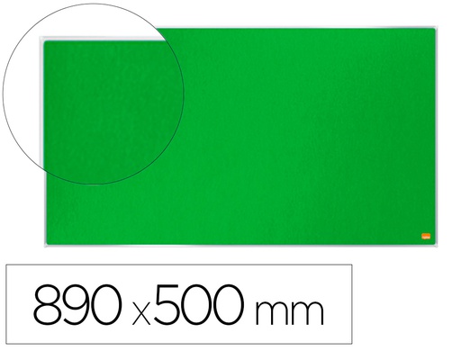[1915425] TABLERO DE ANUNCIOS NOBO IMPRESSION PRO FIELTRO VERDE FORMATO PANORAMICO 40\" 890X500 MM