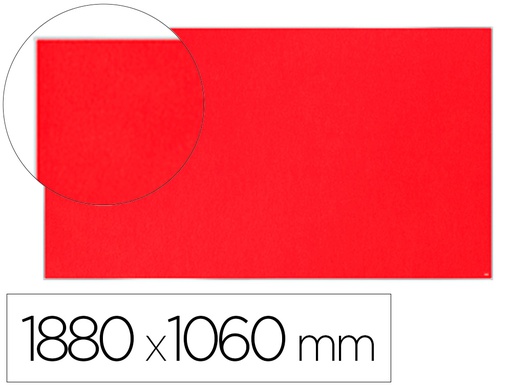 [1915423] TABLERO DE ANUNCIOS NOBO IMPRESSION PRO FIELTRO ROJO FORMATO PANORAMICO 85\" 1880X1060 MM
