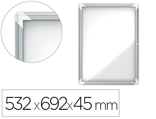 [1902577] VITRINA DE ANUNCIOS NOBO PREMIUM PLUS MAGNETICA DE EXTERIOR 4 X DIN A4 532X692X45 MM