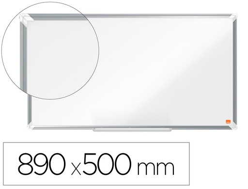 [1915371] PIZARRA BLANCA NOBO PREMIUM PLUS ACERO LACADO FORMATO PANORAMICO 40\" MAGNETICA 890X500 MM