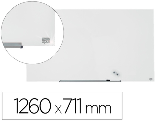 [1905177] PIZARRA BLANCA NOBO IMPRESSION PRO CRISTAL 57\" MAGNETICA 1260X711 MM