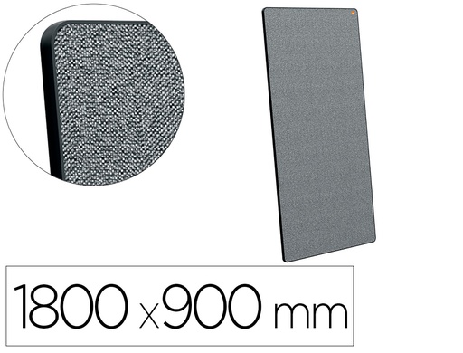 [1915562] PIZARRA BLANCA NOBO MOVE&MEET CON TABLERO DE ANUNCIOS PORTATIL MARCO NEGRO DOBLE CARA MAGNETICA 1800X900 MM