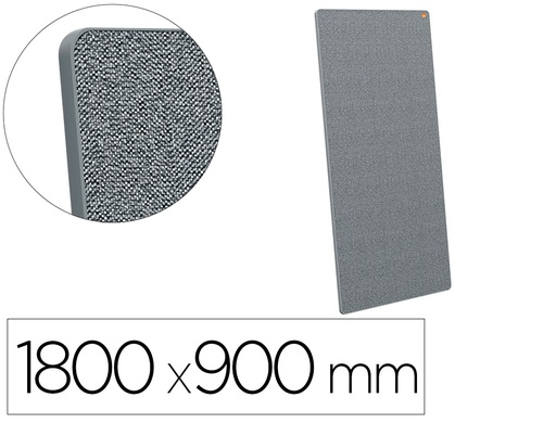 [1915561] PIZARRA BLANCA NOBO MOVE&MEET CON TABLERO DE ANUNCIOS PORTATIL MARCO GRIS DOBLE CARA MAGNETICA 1800X900 MM