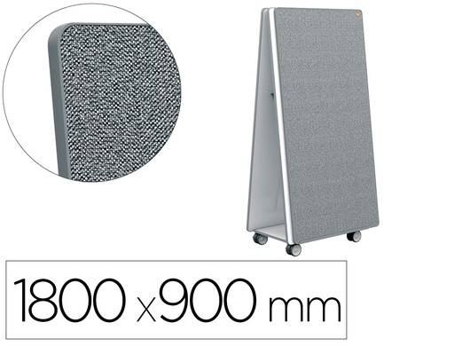 [1915569] SISTEMA MOVIL NOBO MOVE&MEET 2 PIZARRA MAGNETICA DOBLE CARA Y 2 PIZARRAS BLANCAS /TABLERO DE ANUNCIOS 1800X900