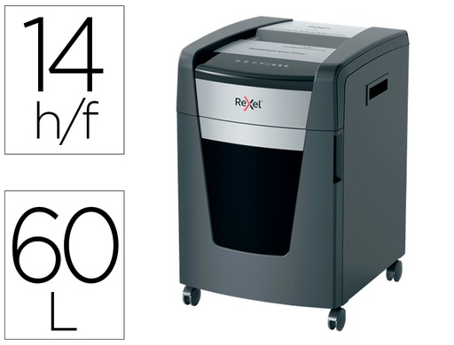 [2021514MEU] DESTRUCTORA DE DOCUMENTOS REXEL MOMENTUM EXTRA XP514+ CAPACIDAD CORTE 14 H P5 DESTRUYE GRAPAS CLIPS CD Y