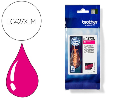 [LC427XLM] INK-JET BROTHER LC427XLM MFCJ5955DW / 6955DW ALTA CAPACIDAD MAGENTA 5000 PAGINAS