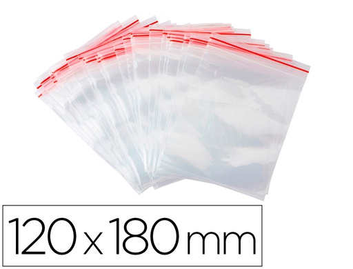 [KF11354] BOLSA PLASTICO AUTOCIERRE Q-CONNECT 120X180 MM PAQUETE DE 100 UNIDADES