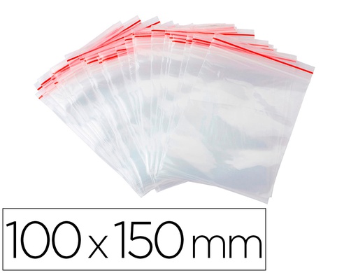 [KF11353] BOLSA PLASTICO AUTOCIERRE Q-CONNECT 100X150 MM PAQUETE DE 100 UNIDADES