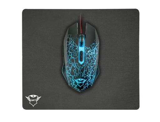 [22736] PACK ALFOMBRILLA + RATON OPTICO TRUST GAMING GXT783 IZZA MOUSE & PAD 2400 DPI 6 BOTONES