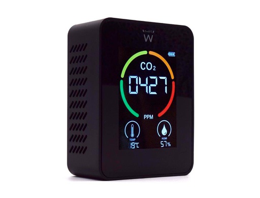 [EW2420] MEDIDOR DE CO2 EWENT PANTALLA LED COLOR DETECTOR CALIDAD AIRE CON INDICADOR DE TEMPERATURA Y HUMEDAD USB-C