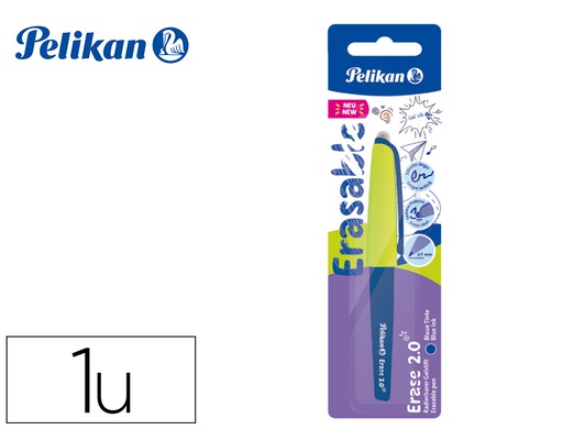 [9584913] ROLLER PELIKAN ERASE 2.0 BORRABLE PUNTA 0,7 MM TINTA GEL COLOR AZUL
