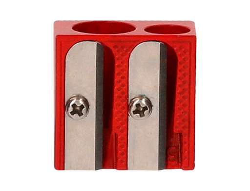 [SA17] SACAPUNTAS LIDERPAPEL METALICO CUÑA 2 USOS COLOR ROJO