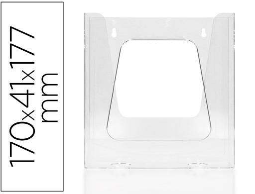 [165787] EXPOSITOR MURAL ARCHIVO 2000 METACRILATO UN COMPARTIMENTO DIN A5 TRANSPARENTE 170X41X177 MM