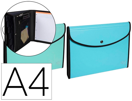 [56660E] CARPETA EXACOMPTA AQUAREL CLASIFICADORA DIN A4 POLIPROPILENO 6 DEPARTAMENTOS COLORES PASTEL SURTIDOS