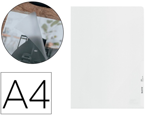 [40013003] CARPETA DOSSIER UÑERO LEITZ RECYCLE DIN A4 POLIPROPILENO 140 MC TRANSPARENTE BOLSA DE 25 UNIDADES