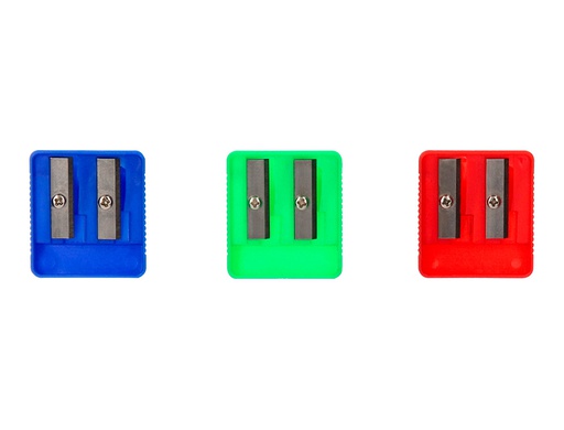 [SA14] SACAPUNTAS LIDERPAPEL PLASTICO 2 USOS COLORES SURTIDOS