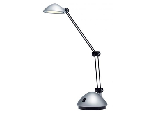 [5040 PT MT] LAMPARA DE OFICINA ARCHIVO 2000 CON BRAZO DOBLE ARTICULADO REGULABLE EN ALTURA LED 3W COLOR PLATA