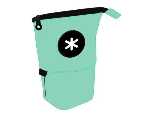 [TK54] BOLSO ESCOLAR PORTATODO ANTARTIK CUBILETE COLOR MENTA 190X60X80 MM