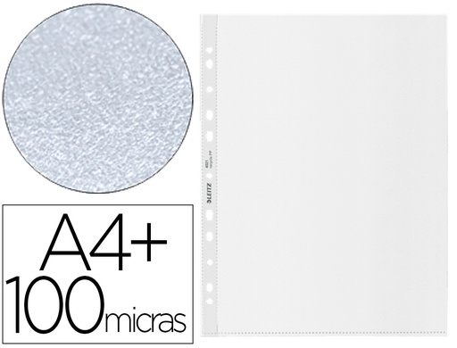 [40210003] FUNDA MULTITALADRO LEITZ DIN A4+ 100 MC PIEL DE NARANJA CON REFUERZO BOLSA DE 25 UNIDADES