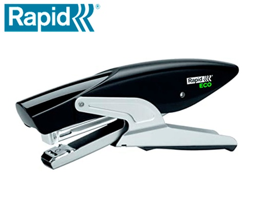 [24812500] GRAPADORA RAPID DE TENAZA ECO PLASTICO RECICLADO 100% CAPACIDAD DE GRAPADO 20 HOJAS USA GRAPAS 24/6 Y 26/6 COLOR