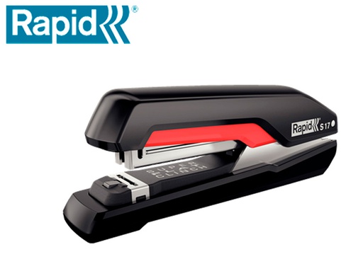 [5000538] GRAPADORA RAPID S17 FULLSTRIP PLASTICO CAPACIDAD DE GRAPADO 30 HOJAS USA GRAPAS 24/6 Y 26/6 COLOR NEGRO/ROJO