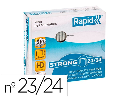 [24870500] GRAPAS RAPID STRONG Nº 23/24 GALVANIZADAS CAJA DE 1000 UNIDADES