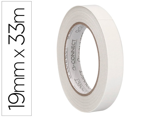 [KF03769] CINTA ADHESIVA Q-CONNECT DOBLE CARA 33 MT X 19 MM