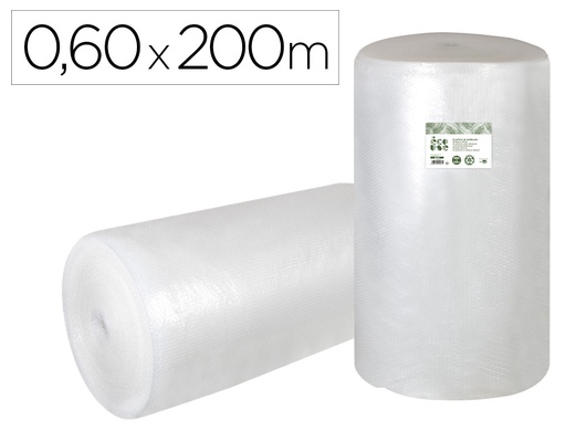 [BU23] PLASTICO BURBUJA LIDERPAPEL ECOUSE 0.60X200M 30% DE PLASTICO RECICLADO