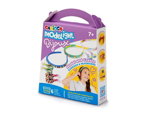 [43329] PASTA DE MODELAR CARIOCA MODELIGHT BIJOUX PENDIENTES Y TURBANTES