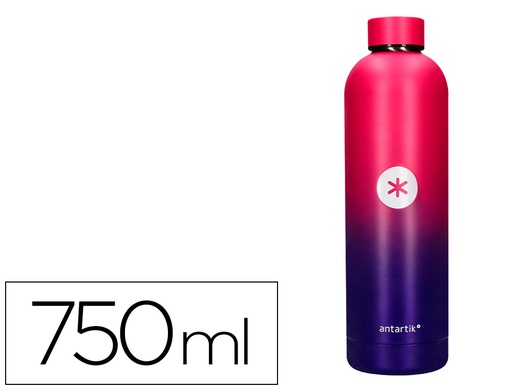 [TK78] BOTELLA PORTALIQUIDOS ANTARTIK ISOTERMICA ACERO INOXIDABLE LIBRE DE BPA COLOURFUL LILA/ROSA 750 ML