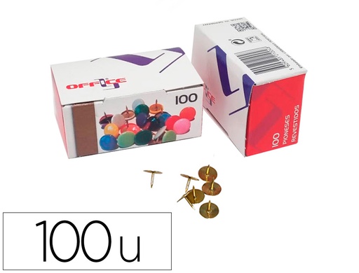 [7PIOLMA.LA] CHINCHETA LISMANIA OFFICE LATONADA CAJA DE 100 UNIDADES