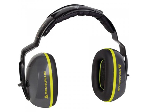 [INTERLIGHT] CASCO ANTIRUIDO DELTAPLUS CON OREJERAS ABS AJUSTABLE EN ALTURA NORMA SNR 26 DB COLOR GRIS