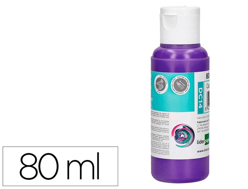 [DC14] PINTURA ACRILICA LIDERPAPEL BOTE DE 80 ML VIOLETA
