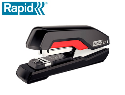 [5000541] GRAPADORA RAPID S27 FULLSTRIP PLASTICO CAPACIDAD DE GRAPADO 30 HOJAS USA GRAPAS 24/6 Y 26/6 COLOR NEGRO/ROJO