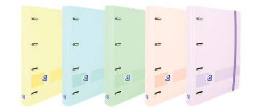 [400146175] CARPETA CON RECAMBIO OXFORD EUROPEANBINDER LIVE&GO DIN A4+POLYFOAM 4 ANILLAS 35 MM CUADRO 5 MM COLORES PASTEL