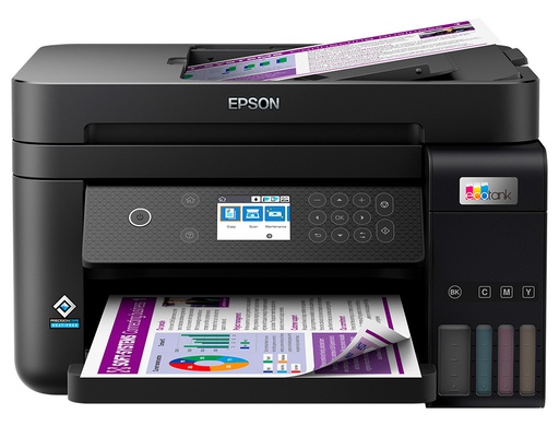 [C11CJ61402] EQUIPO MULTIFUNCION EPSON ECOTANK ET-3850 TINTA 15 PPM BANDEJA 250 HOJAS ESCANER COPIADORA IMPRESORA