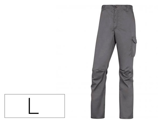 [PANOSTRPAGNGT] PANTALON DE TRABAJO DELTAPLUS CINTURA ELASTICA 5 BOLSILLOS COLOR GRIS / NEGRO TALLA L