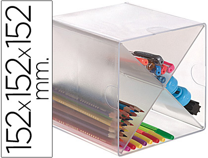 [6703 CS TP] ARCHICUBO ARCHIVO 2000 ASPA ORGANIZADOR MODULAR PLASTICO 150X150X155 MM INCLUYE 2 CLIPS DE SUJECION
