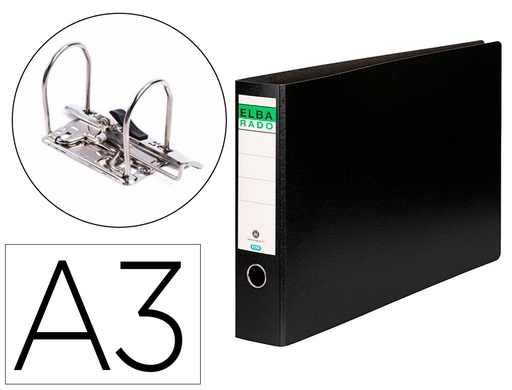 [100202079] ARCHIVADOR DE PALANCA ELBA DIN A3 APAISADO LOMO 80 MM 320X480 MM