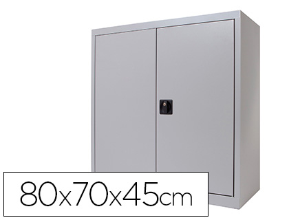 [1600AC00] ARMARIO METALICO ROCADA DOS PUERTAS BATIENTES INCLUYE UNA BALDA 80X70X45 CM ACABADO AC00 GRIS/GRIS