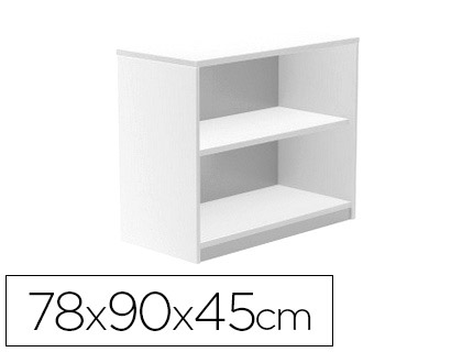 [1004AW04V24] ARMARIO ROCADA CON DOS ESTANTES SERIE STORE 78X90X45 CM ACABADO AW04 BLANCO/BLANCO
