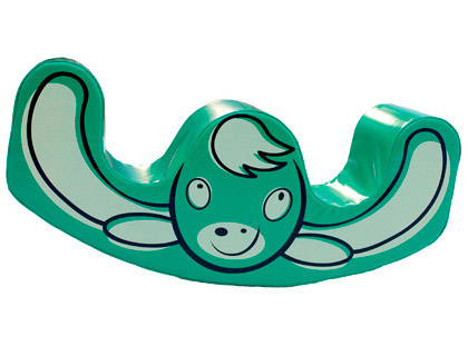 [072] BALANCIN SUMO DIDACTIC DOBLE VACA VERDE 116X28X50 CM