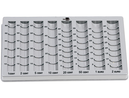 [PT01] BANDEJA PORTAMONEDAS LIDERPAPEL PLASTICO COLOR GRIS 275X155X24/35 MM