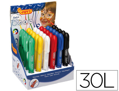[193] BARRA DE MAQUILLAJE JOVI TWIST MAKE-UP CAJA DE 30 UNIDADES COLORES SURTIDOS