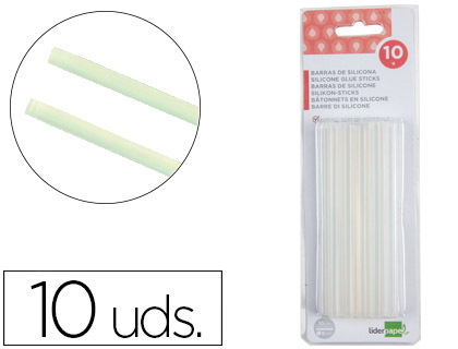 [PG05] BARRA TERMOFUSIBLE LIDERPAPEL DE 7 MM DE DIAMETRO X 100 MM DE ALTO BLISTER DE 12 UNIDADES