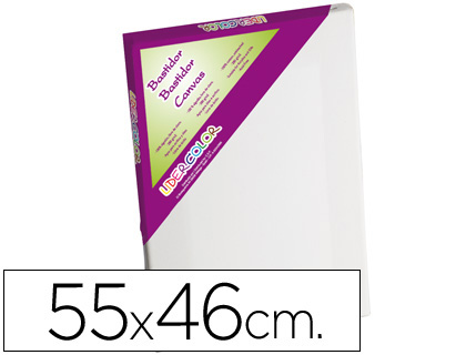 [A30208-10F] BASTIDOR LIDERCOLOR 10F LIENZO GRAPADO LATERAL ALGODON 100% MARCO PAWLONIA 1,8X3,8 CM BORDES MADERA 55X46 CM