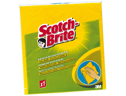 [RN001011725] BAYETA MULTIUSO 3M SCOTCH BRITE AMARILLA PACK 2 UNIDADES + 1 GRATIS